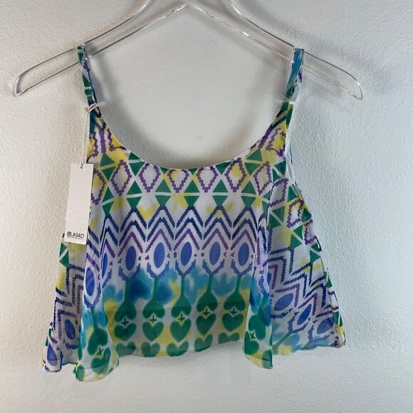 Lagaci Flounce Top With Adjustable Straps Size Large - Picture 2 of 9